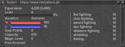 Signature for player Testerr